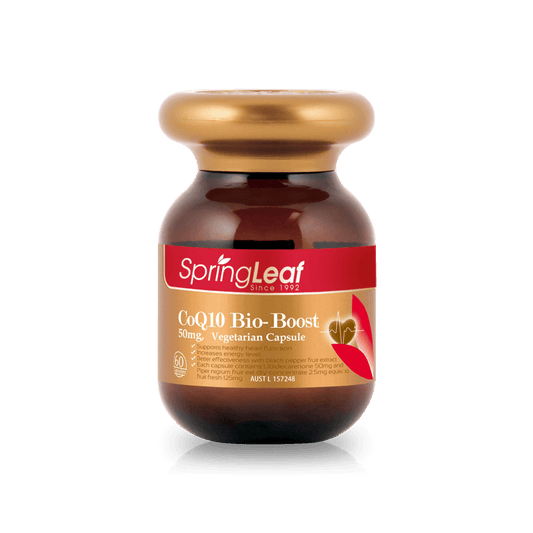 Spring Leaf CoQ10 Bio - Boost 50mg 60 Vegetarian Capsules - BeeVitamins