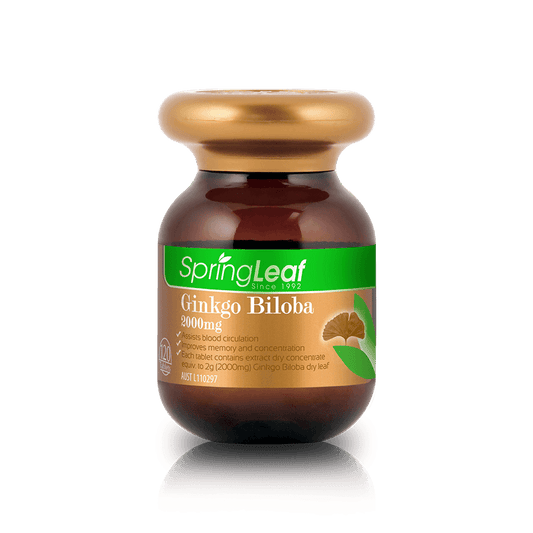 Spring Leaf Ginkgo Biloba 2000mg 120 Tablets - BeeVitamins