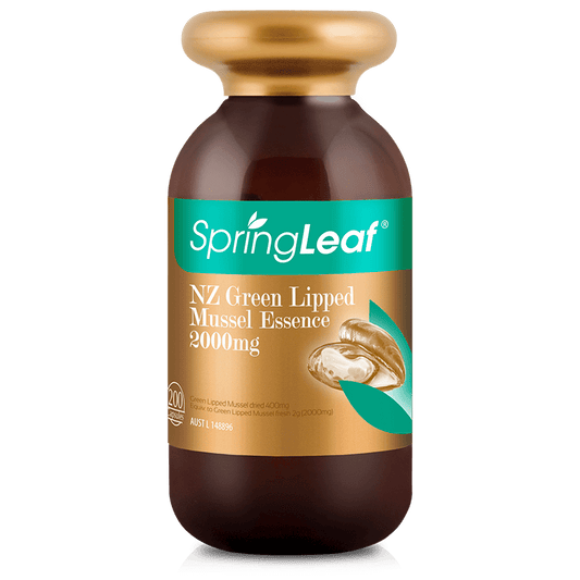 Spring Leaf NZ Green Lipped Mussel Essence 2000mg / 200 Capsules - BeeVitamins