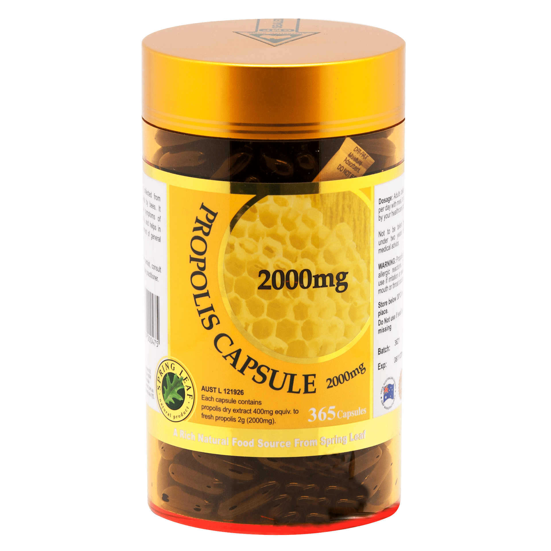 Spring Leaf Propolis 2000 mg 365 Capsules - BeeVitamins