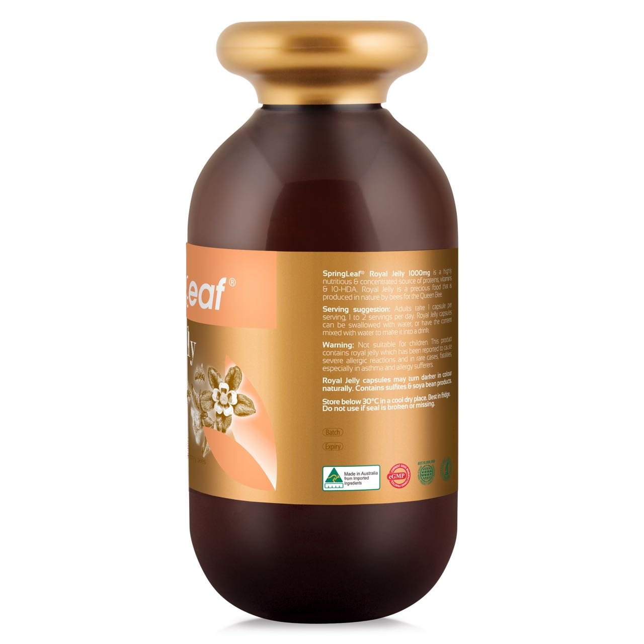 Spring Leaf Royal Jelly 1000mg 365 Capsules - BeeVitamins