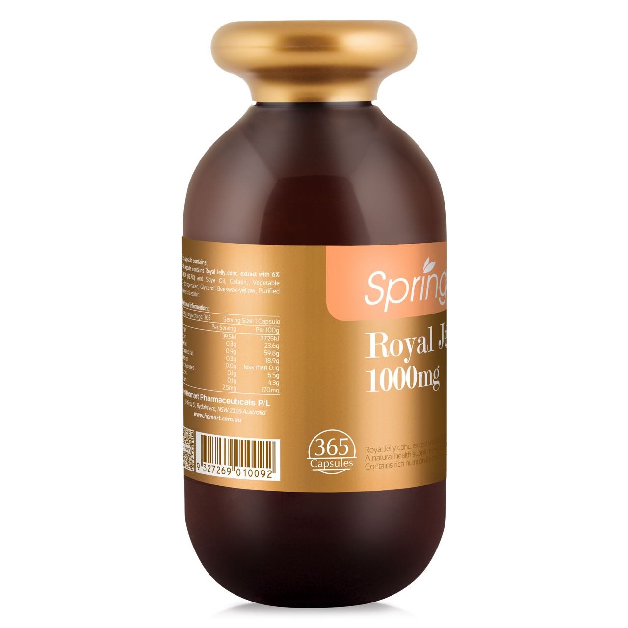 Spring Leaf Royal Jelly 1000mg 365 Capsules - BeeVitamins