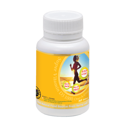 Spring Leaf Super Vitamin D 1000 One - A - Day 365 Tablets - BeeVitamins