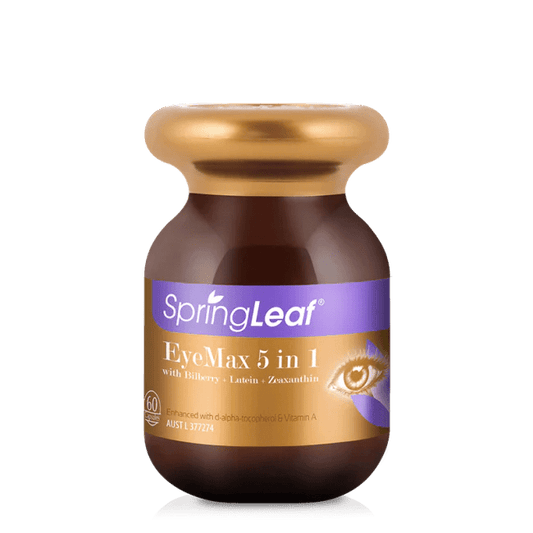 Springleaf Eye Max 5 in 1 with Bilberry & Lutein & Zeaxanthin 60 Capsules - BeeVitamins