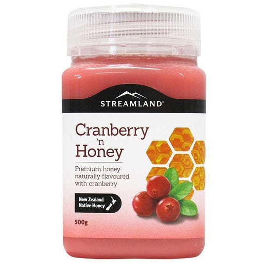 Streamland Cranberry Honey 500g - BeeVitamins