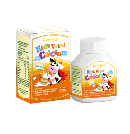 Top Life Kids Vital Calcium - 120 Capsules - BeeVitamins