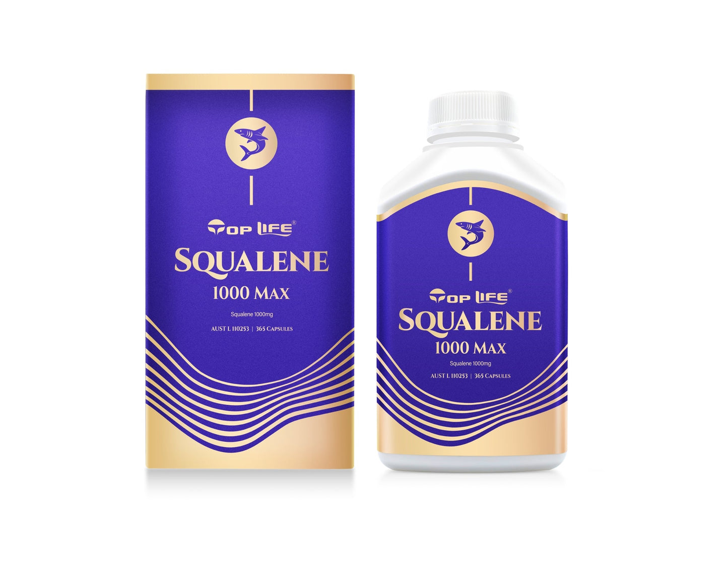 Top Life Squalene 1000Max 100% Natural Squalene 365 Capsules - BeeVitamins