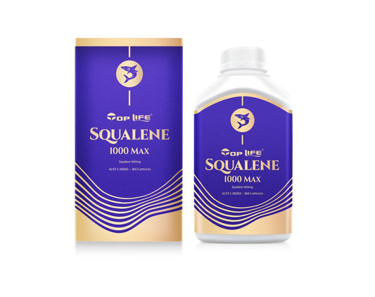 Top Life Squalene 1000Max 100% Natural Squalene 365 Capsules - BeeVitamins