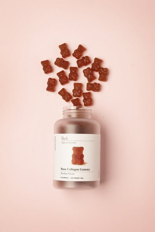 Unichi Rose Collagen Gummy / 60 Gummies - BeeVitamins