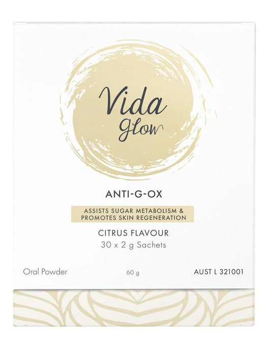 Vida Glow Anti - G - Ox Citrus Flavour 30 x 2G Sachets (Exp date: 09/2022) - BeeVitamins