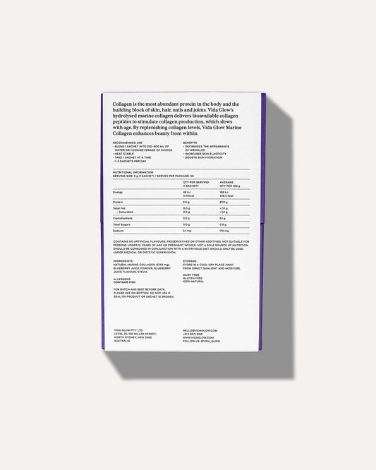 Vida Glow Blueberry Marine Collagen - BeeVitamins