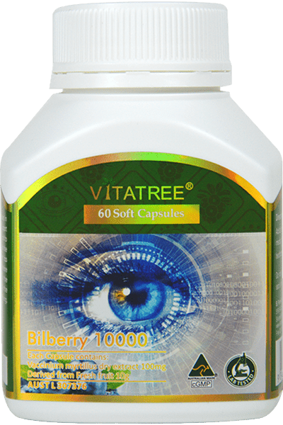 Vitatree Bilberry 10000mg / 60 Capsules - BeeVitamins