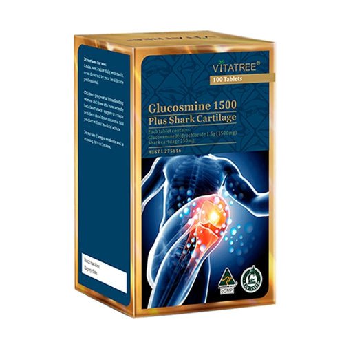 Vitatree Glucosamine 1500 plus Shark Cartilage 100 Tablets - BeeVitamins