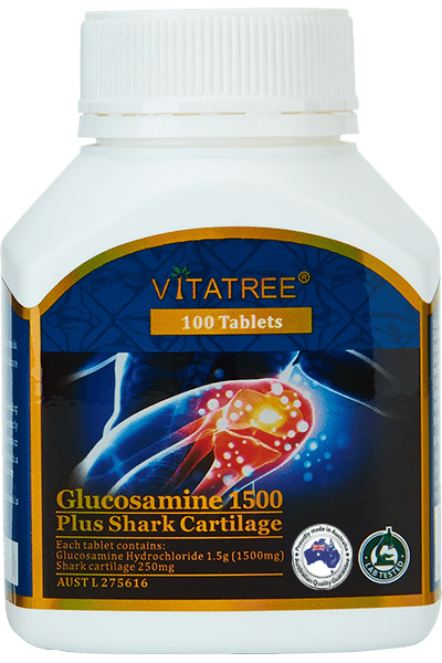 Vitatree Glucosamine 1500 plus Shark Cartilage 100 Tablets - BeeVitamins