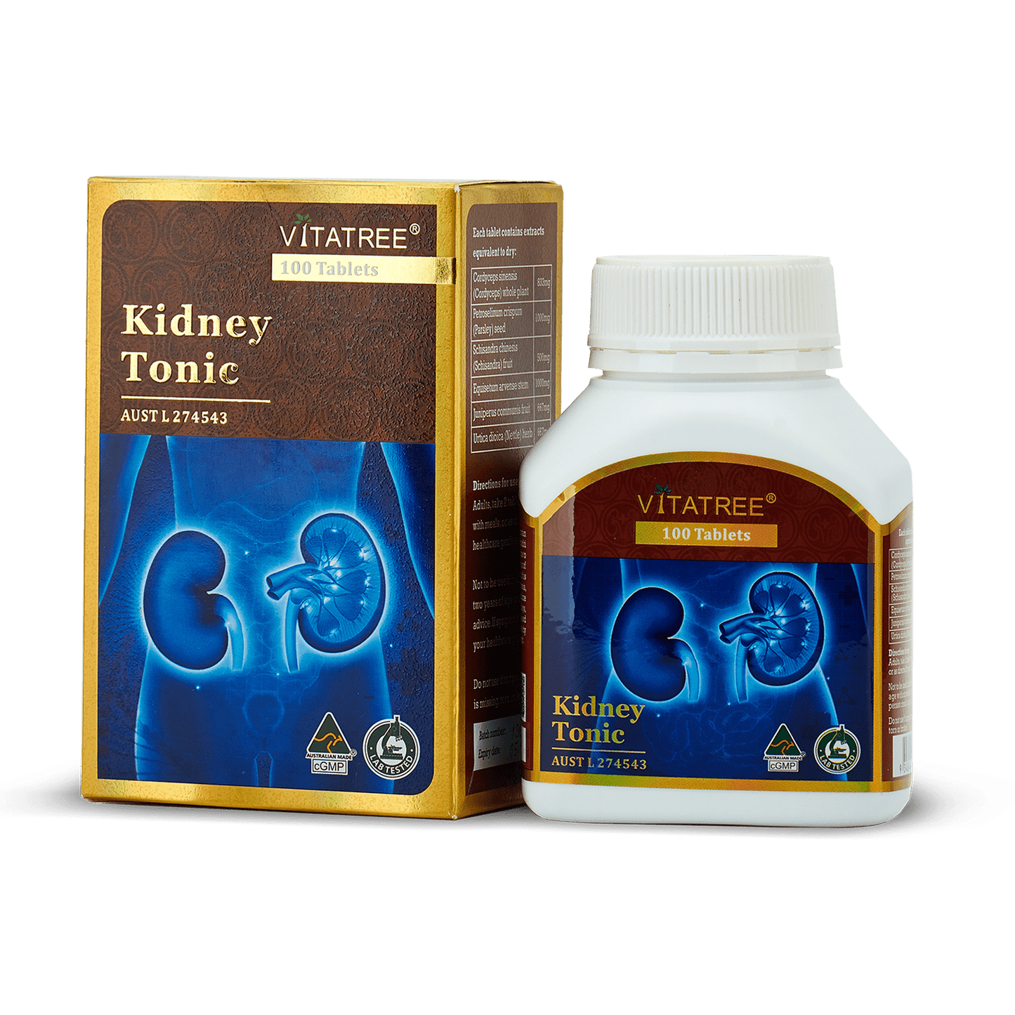 Vitatree Kidney Tonic / 100 Tablets - BeeVitamins