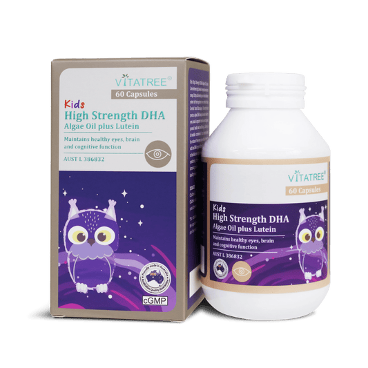 Vitatree Kids High Strength DHA Algae Oil plus Lutein 60 Capsules - BeeVitamins