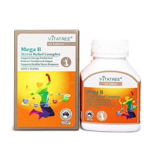 Vitatree Mega B Stress Relief Complex 60 Tablets - BeeVitamins