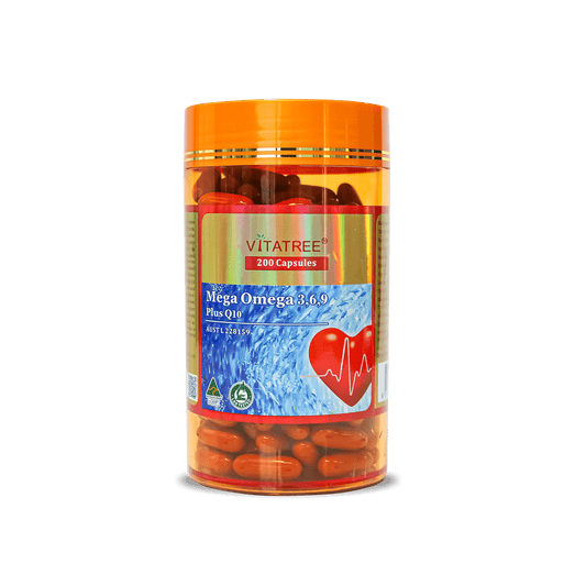 Vitatree Omega 3,6,9 Plus CoQ10 / 200 Capsules - BeeVitamins