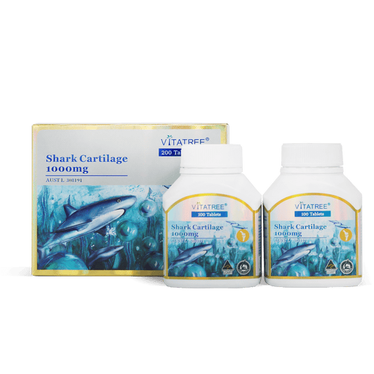 Vitatree Shark Cartilage 1000mg 2 x 100 Tablets - BeeVitamins