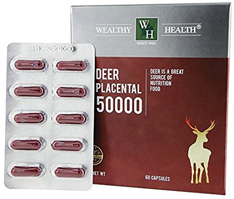 Wealthy Health Deer Placental 50000 / 60 Capsules - BeeVitamins