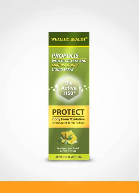 Wealthy Health Propolis With Olive Leaf And Manuka Honey Liquid Spray - BeeVitamins
