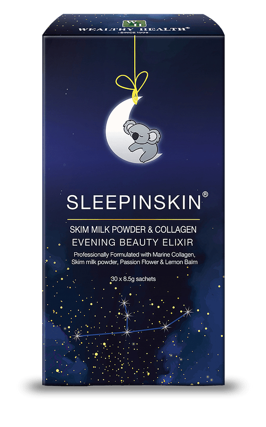 Wealthy Health SleepInSkin Skim Milk Powder & Collagen Skin Health Sachets - BeeVitamins
