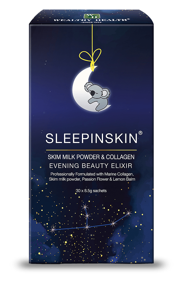 Wealthy Health SleepInSkin Skim Milk Powder & Collagen Skin Health Sachets - BeeVitamins