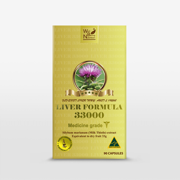 Well Being Liver Formula Milk Thistle 33000mg 90 Tablets - BeeVitamins